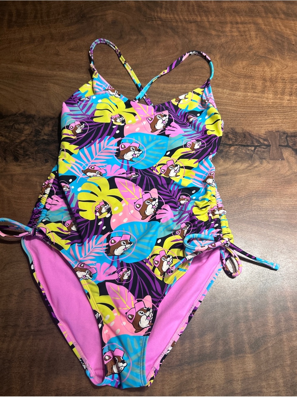 Buc-ees Women’s Tropical Beaver One Piece Swimsuit